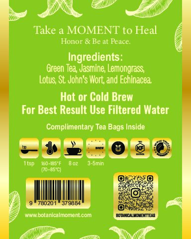 Heal Tea label loose tea 3 oz b Heal Tea