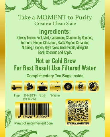 Purify Tea label loose tea 3 oz b Purify Tea