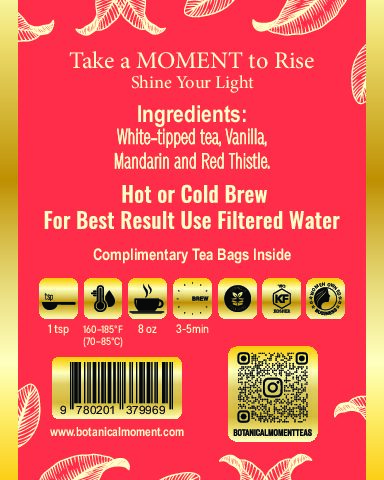 Rise Tea label loose tea 3 oz b Rise Tea