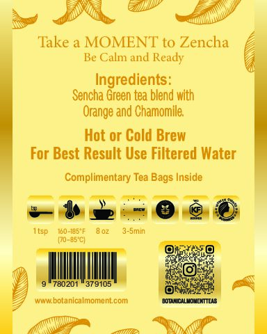 Zencha Tea label loose tea 3 oz b Zencha Tea